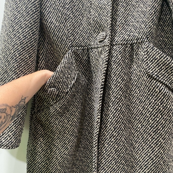 Live a Little Black and White Pea Coat - Picture 4 of 12